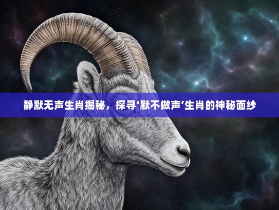 静默无声生肖揭秘，探寻‘默不做声’生肖的神秘面纱
