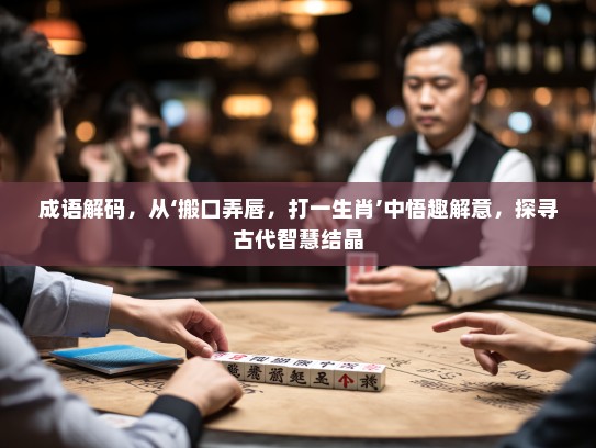 成语解码，从‘搬口弄唇，打一生肖’中悟趣解意，探寻古代智慧结晶