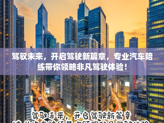 驾驭未来，开启驾驶新篇章，专业汽车陪练带你领略非凡驾驶体验！