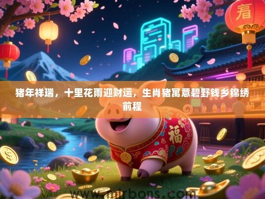猪年祥瑞，十里花雨迎财运，生肖猪寓意碧野钱乡锦绣前程