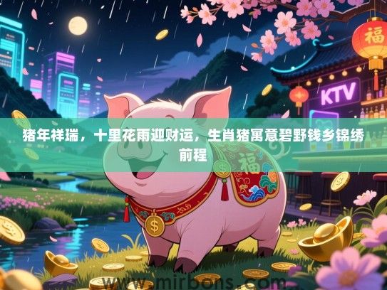 猪年祥瑞，十里花雨迎财运，生肖猪寓意碧野钱乡锦绣前程