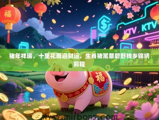猪年祥瑞，十里花雨迎财运，生肖猪寓意碧野钱乡锦绣前程