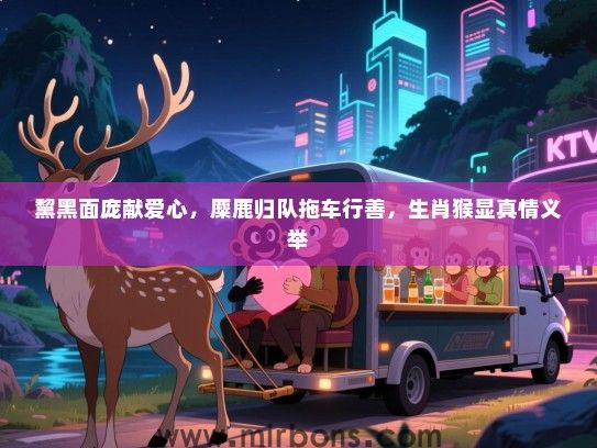 黧黑面庞献爱心,麋鹿归队拖车行善,生肖猴显真情义举 黧黑面庞献爱心,麋鹿归队拖车行善,生肖猴显真情义举